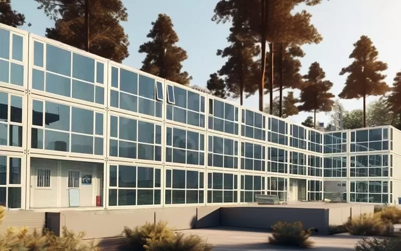 Container housing project serve as modular camp buildings and living quarters for temporary