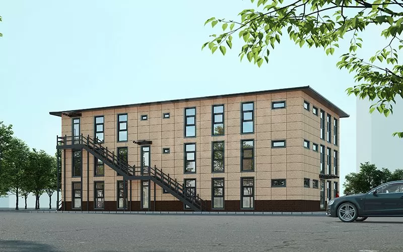 3-story office building custom high quality flat pack shipping modular office