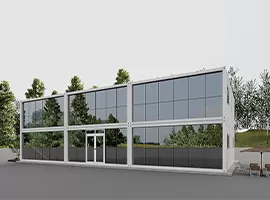 Контейнерный дом как проект двухэтажного офиса имеет свои уникальные особенности и преимущества